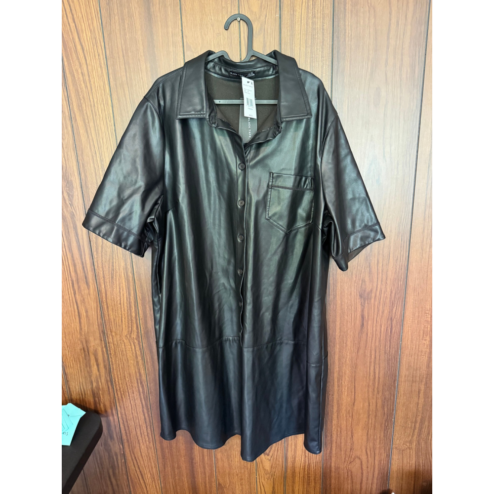 Faux Leather Dress